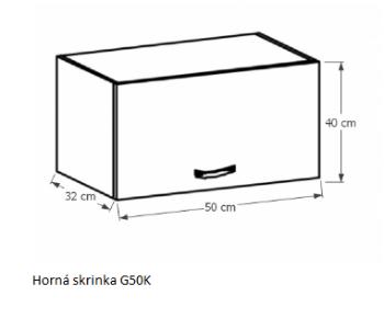 Tempo Kondela Kuchynská linka Provance Provance: Horná skrinka G50K - 50x40x32 cm
