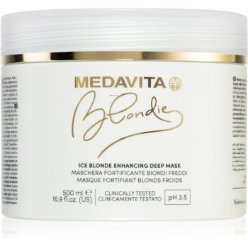 Medavita Blondie Ice Blonde Enhancing Deep Mask maska na vlasy pre studené odtiene blond 500 ml