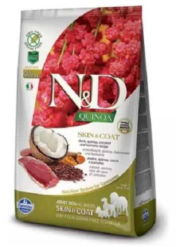 Farmina N&D dog QUINOA (GF) adult medium&maxi, skin&coat, duck&coconout granule pre psy 7kg