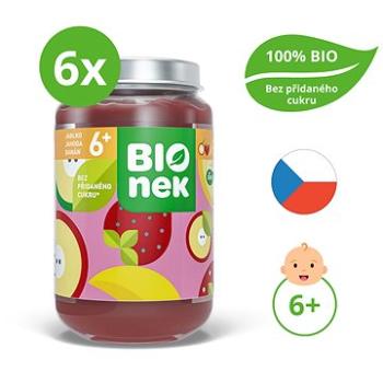 BIOnek BIO jablko, jahoda a banán 6× 190 g (8591119905055)