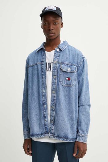 Košeľa Tommy Jeans pánska, voľný strih, s klasickým golierom, DM0DM19527