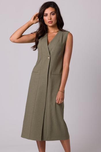 Khaki midi šaty B254