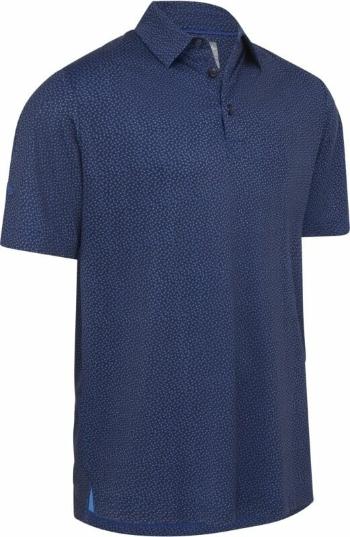 Callaway Mens Trademark Geo Print Polo Peacoat L