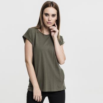 Dámske tričko Urban Classics Ladies Extended Shoulder Tee olive - S