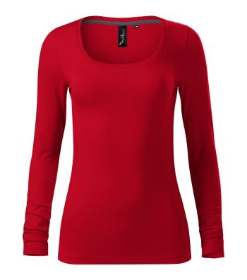 MALFINI Dámske tričko s dlhým rukávom Brave - Jasno červená | M