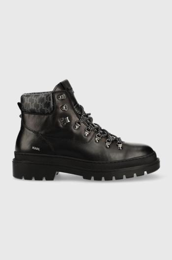 Členkové topánky Karl Lagerfeld Outland pánske, čierna farba