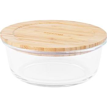 Siguro Dóza na potraviny Glass Seal Bamboo 0,95 l, 7 × 17 × 17 cm (SGR-FO-G309BB)
