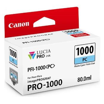 CANON PFI-1000 C - originálna cartridge, azúrová, 5140 strán