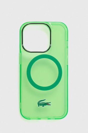 Puzdro na mobil Lacoste iPhone 14 Pro 6,1" zelená farba