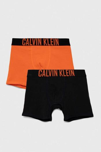 Detské boxerky Calvin Klein Underwear 2-pak oranžová farba