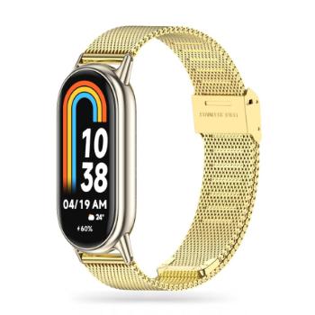 Tech-Protect Milanese remienok na Xiaomi Smart Band 8, gold