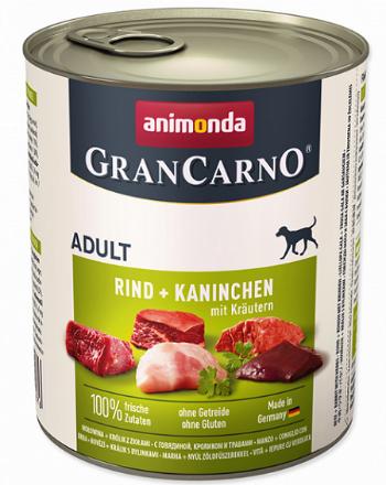 Animonda GRANCARNO® dog adult hovädzie, králik, bylinky 6 x 800g konzerva