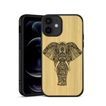 BAMBOO Drevený kryt Apple iPhone 12 Mini ELEPHANT (086)