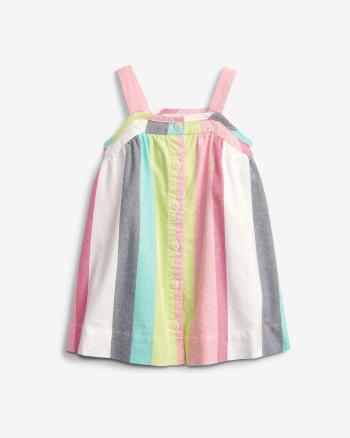 GAP Baby Stripe Button Šaty detské Viacfarebná