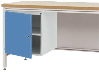 Manuflex ZB4979.5012  Spodná konštrukcia krytu pre pracovné stoly ALU, využiteľná výška 500 mm s pántom dverí vľavo, pre