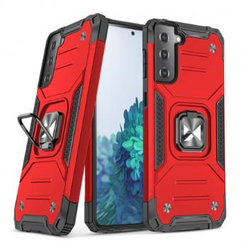MG Ring Armor plastový kryt na Samsung Galaxy S21 5G, červený