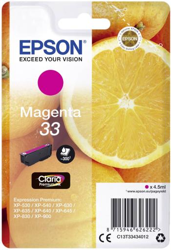 Epson Ink T3343, 33 originál  purpurová C13T33434012