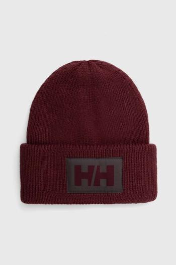 Čiapka Helly Hansen HH BOX BEANIE hnedá farba, z hrubej pleteniny, 53648