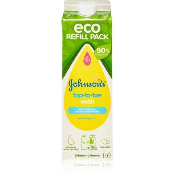 Johnson's® Top-to-Toe umývací gél na telo a vlasy pre deti od narodenia náhradná náplň 1000 ml