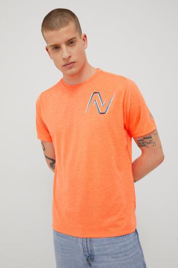 Tréningové tričko New Balance MT21277VO2 oranžová farba, s potlačou
