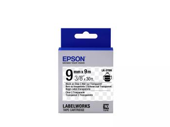 Epson LabelWorks LK-3TBN C53S653004 9mm x 9m, čierna tlač / priehľadný podklad, originálna páska