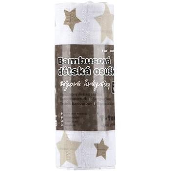 T-tomi Bambusová osuška 1 kus – béžové hviezdičky (8594166541276)