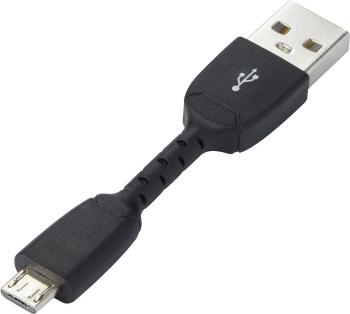 Renkforce #####USB-Kabel USB 2.0 #####USB-A Stecker, #####USB-Micro-B Stecker 5.00 cm čierna