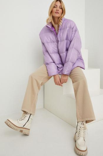 Bunda Answear Lab dámska, fialová farba, zimná, oversize