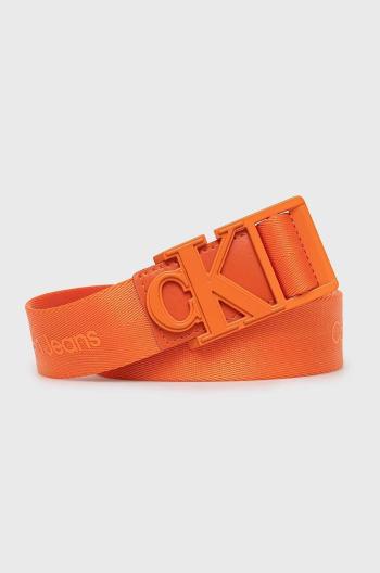 Opasok Calvin Klein Jeans pánsky, oranžová farba