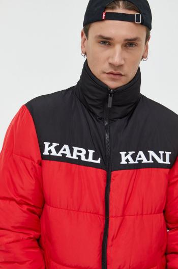 Obojstranná bunda Karl Kani pánska, čierna farba, zimná,