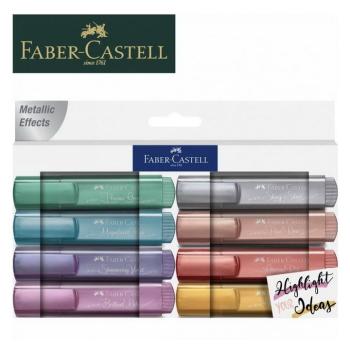 Sada metalických zvýrazňovačov Faber-Castell 8 ks