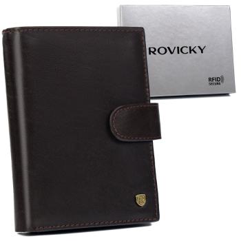 Pánska kožená peňaženka na karty s RFID Protect - Rovicky