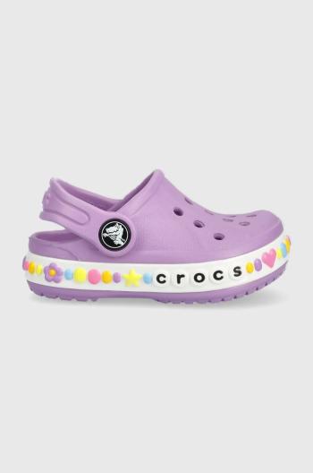 Detské šľapky Crocs fialová farba