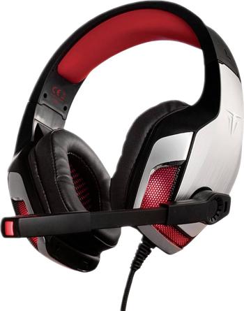 Berserker Gaming FAFNIR herný headset jack 3,5 mm, s USB káblový cez uši čierna, červená stereo