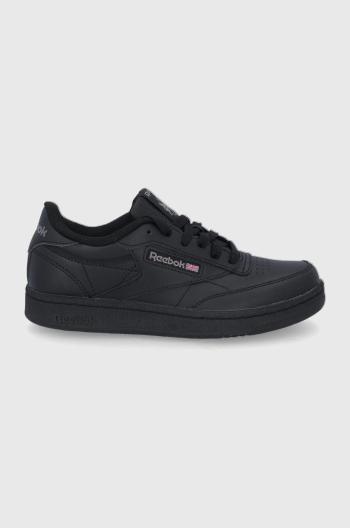 Detské kožené topánky Reebok Classic BS6165.B čierna farba