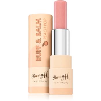 Barry M Buff & Balm vyhladzujúci balzam na pery pre objem odtieň Peach Pop 4 ml