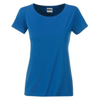 James & Nicholson Klasické dámske tričko z biobavlny 8007 - Kráľovská modrá | XS
