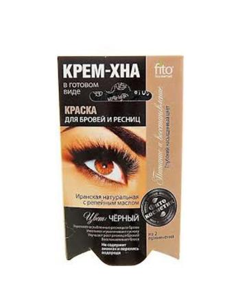 Krémová henna - prírodná farba s lopúchovým olejom na obočie a mihalnice-čierna FITOKOSMETIK 2x2ml