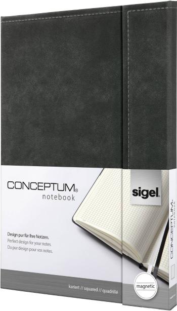 Sigel CONCEPTUM® CO608 poznámková kniha štvorčekový tmavosivá Počet listov: 97 A4