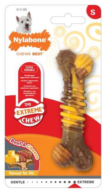 Nylabone Healthy Edibles Extreme Chew Texture Bone Steak&Cheese S