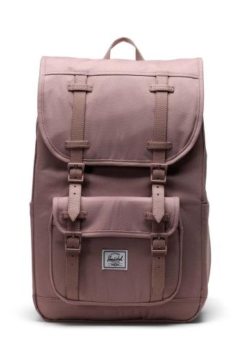 Ruksak Herschel Little America Mid Backpack ružová farba, veľký, jednofarebný