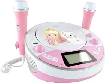 X4 Tech Bobby Joey Jam Box detský CD prehrávač Bluetooth, AUX, CD, USB, SD vr. karaoke, vr. mikrofónu ružová