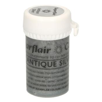 Gélová farba Satin Antique Silver - Trblietavá strieborná 25 g