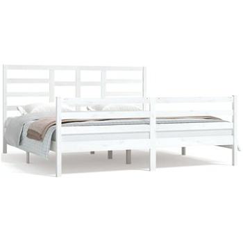 Rám postele biely masívne drevo 180 × 200 cm Super King, 3105876