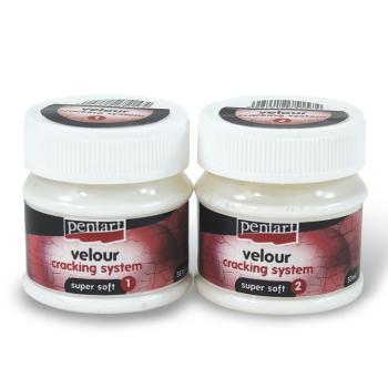 Velúrový krakelovací lak 2-fázový Super Soft - 50 ml + 50 ml