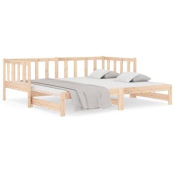Výsuvná posteľ 2× (90 × 190) cm masívna borovica, 814664