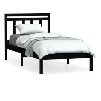 Rám postele čierny masívna borovica 90 × 200 cm, 3100578