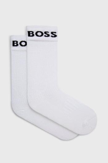 Ponožky BOSS (2-pak) pánske, biela farba