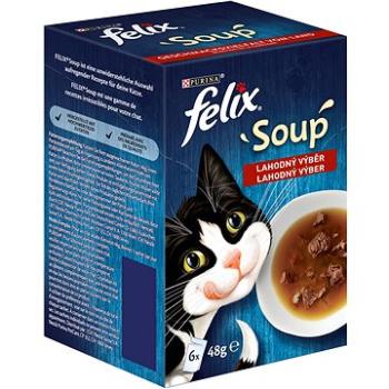 Felix Soup - Lahodný výber s hovädzím, kuraťom a jahňacím, 6 × 48 g (8445290290731)