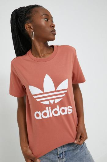 Tričko adidas Originals dámsky, oranžová farba,